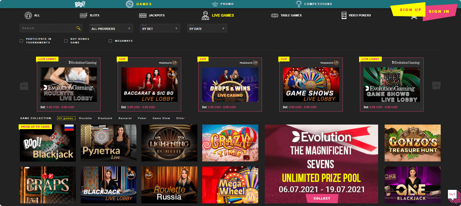 Бонусы и акции Booi Casino